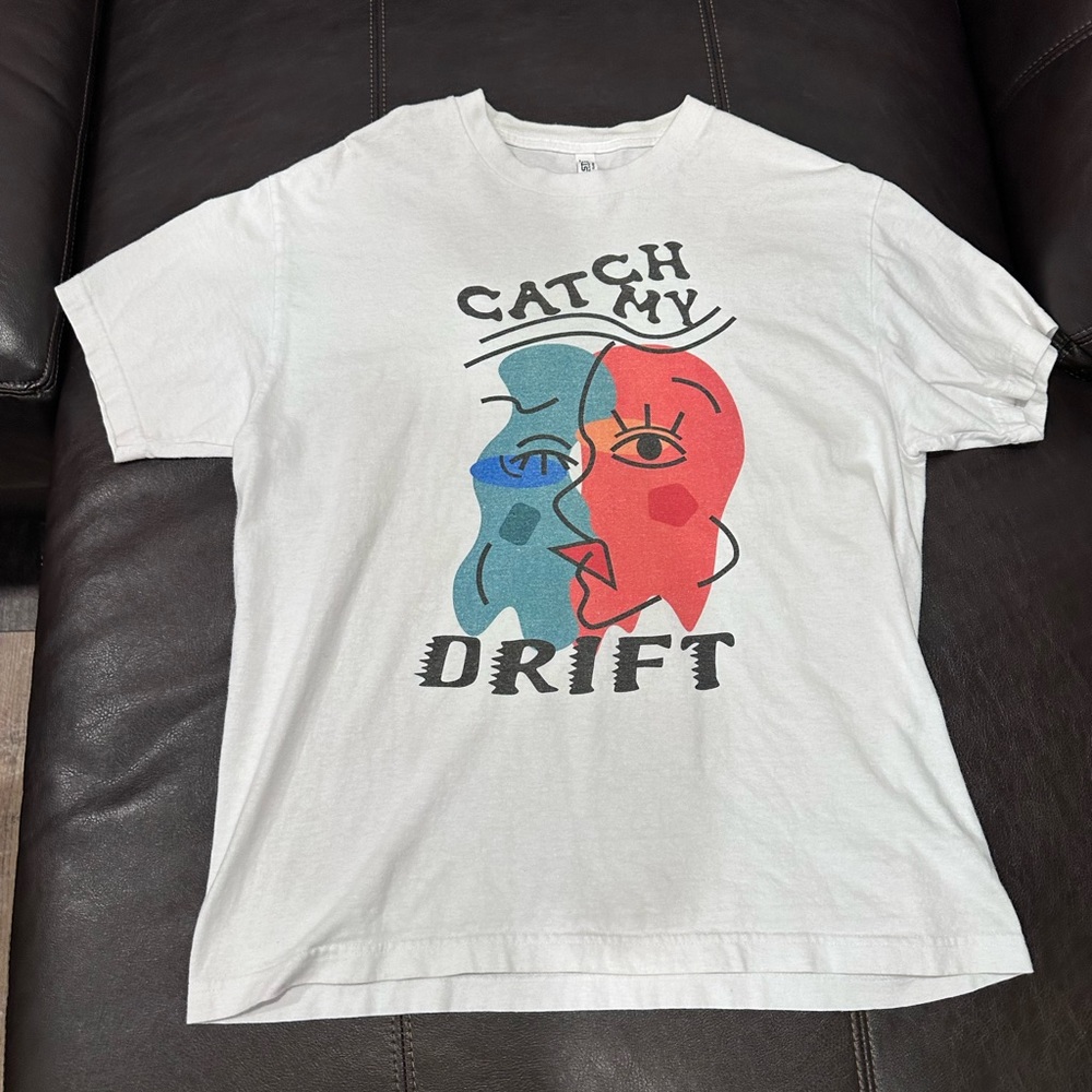 “Catch My Drift” red and green heart T-shirt